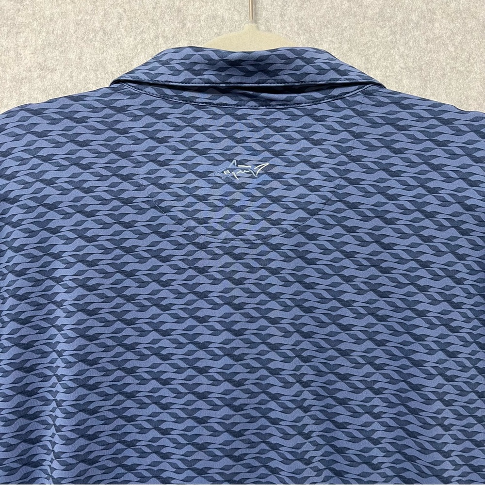 Greg Norman Collection Blue Geometric Polo Shirt Size XL - Picture 5 of 11